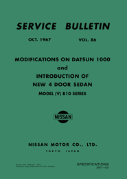 Service Bulletin - Vol. 86 - Modifications and New 4 Door Sedan