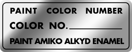 Paint Color Number