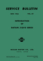 Service Bulletin - Vol. 69 - Introduction of Datsun (V)B10